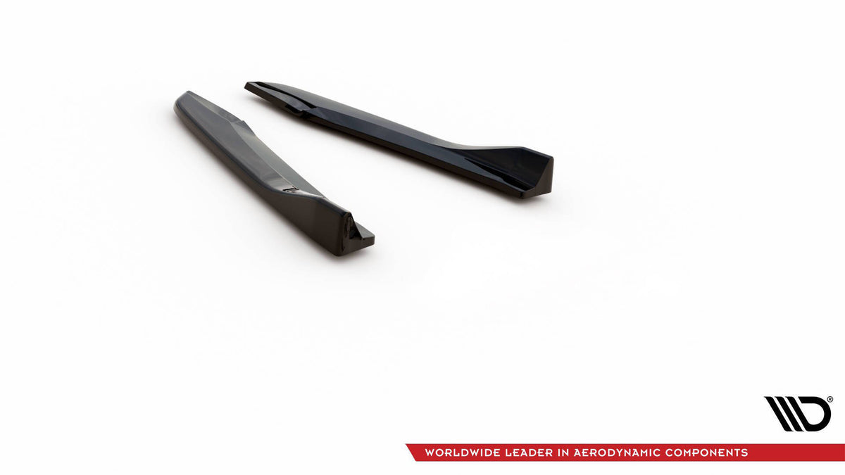 Heck Ansatz Flaps Diffusor V.3 passend für Seat Leon Cupra Mk3 FL Sportstourer schwarz Hochglanz – Ansicht 5
