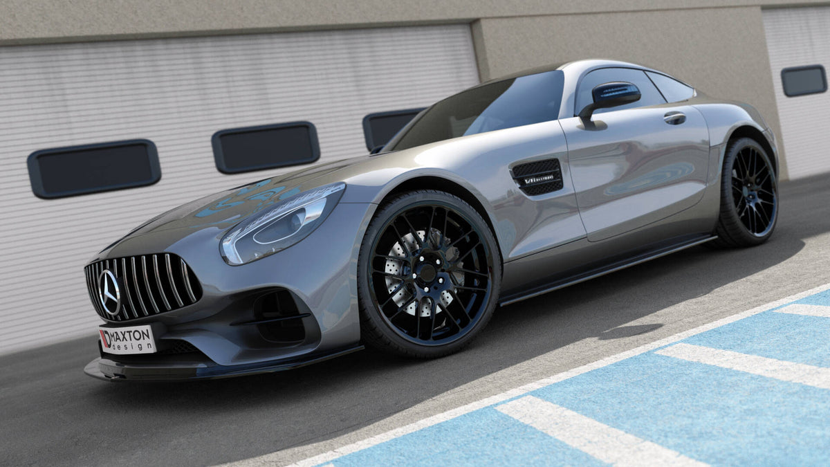 Street+ Seitenschweller Leisten passend für Mercedes-AMG GT / GT S C190 Facelift schwarz Hochglanz – Ansicht 1