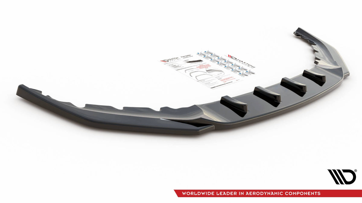 Street+ Spoilerlippe Front Ansatz V.2 passend für BMW 5er M-Paket / M550i / M550d  Limousine / Touring G30 / G31 Facelift  schwarz Hochglanz – Ansicht 4