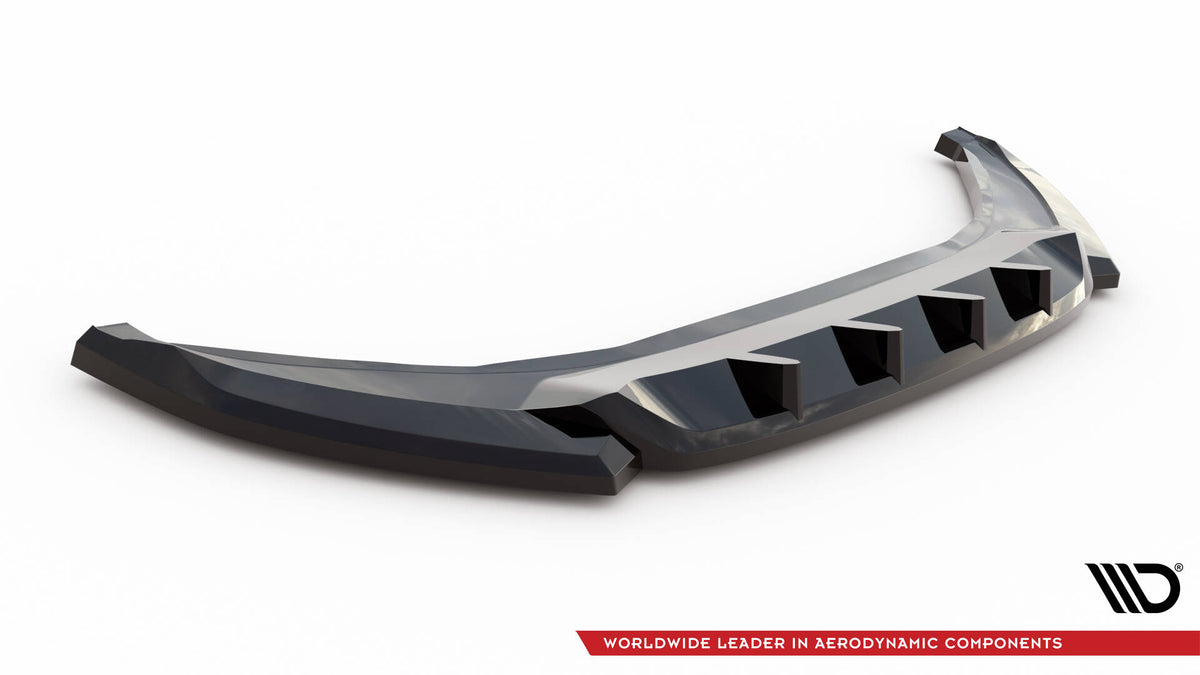 Street+ Spoilerlippe Front Ansatz V.1 passend für Seat Tarraco FR Mk1 schwarz Hochglanz – Ansicht 5