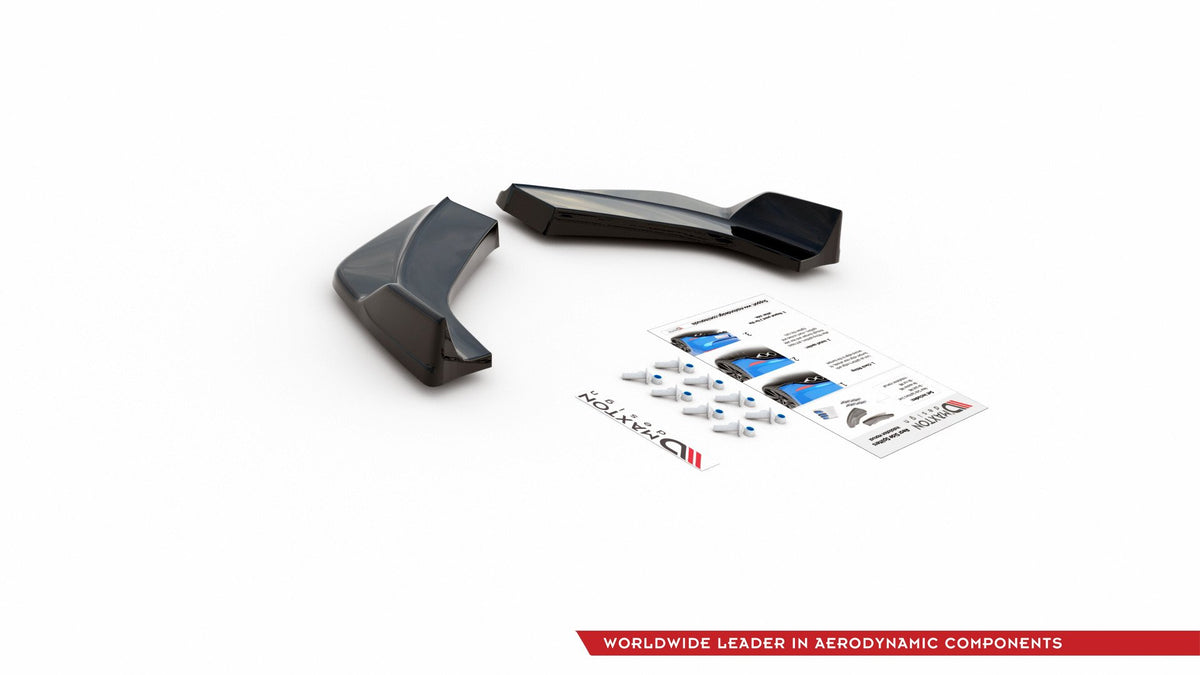 Heck Ansatz Flaps Diffusor V.3 passend für Hyundai I30 N Mk3 Hatchback schwarz Hochglanz – Ansicht 7