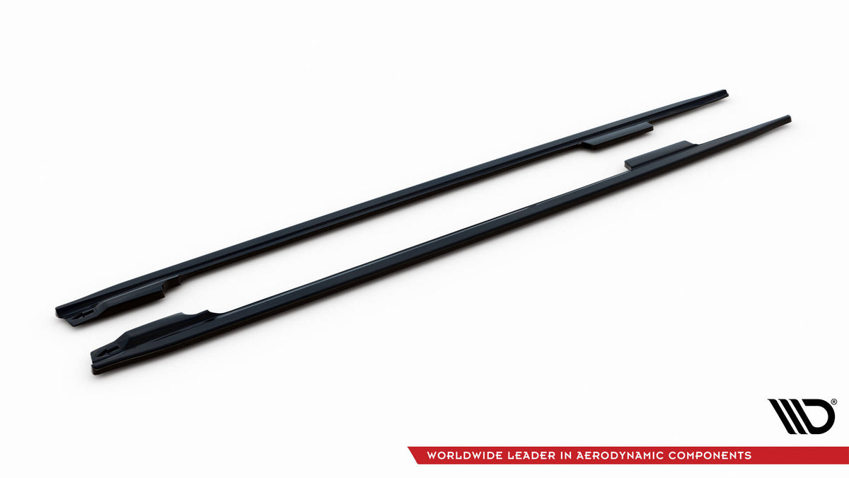 Street+ Seitenschweller Leisten V.2 passend für Audi A4 / A4 S-Line / S4 B8  schwarz Hochglanz – Ansicht 5