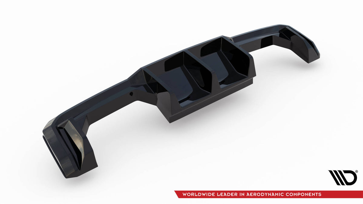 Diffusor Heck Ansatz passend für BMW M3 Limousine / Touring G80 / G81 schwarz Hochglanz – Ansicht 5