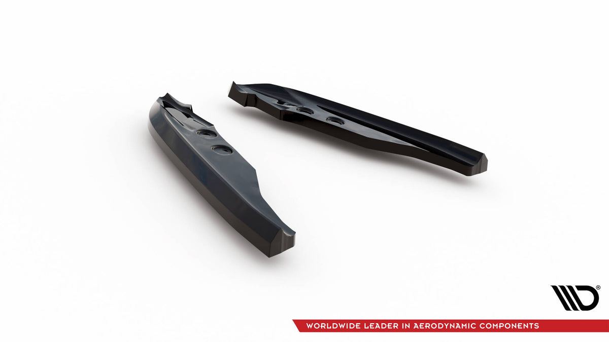 Heck Ansatz Flaps Diffusor passend für BMW 1er M-Paket E82 schwarz Hochglanz – Ansicht 6