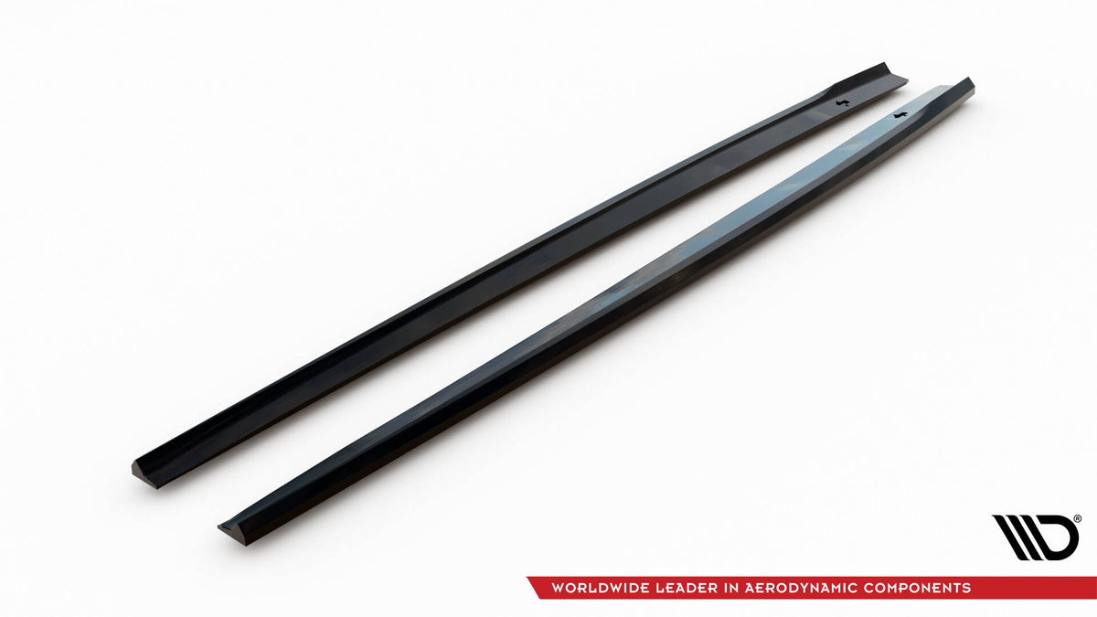 Street+ Seitenschweller Leisten V.2 passend für Audi RS3 Limousine 8V Facelift schwarz Hochglanz – Ansicht 5
