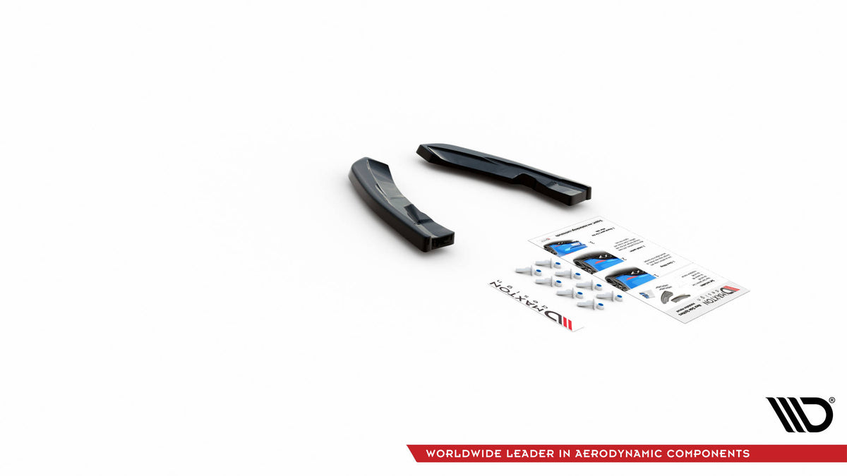 Heck Ansatz Flaps Diffusor passend für VW Tiguan R Mk2 Facelift schwarz Hochglanz – Ansicht 5