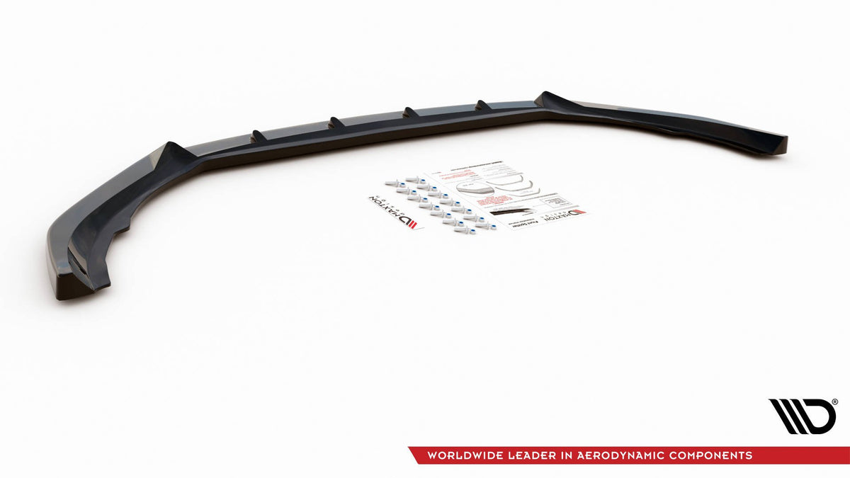 Street+ Spoilerlippe Front Ansatz V.2 passend für Volvo V90 Mk2 schwarz Hochglanz – Ansicht 5