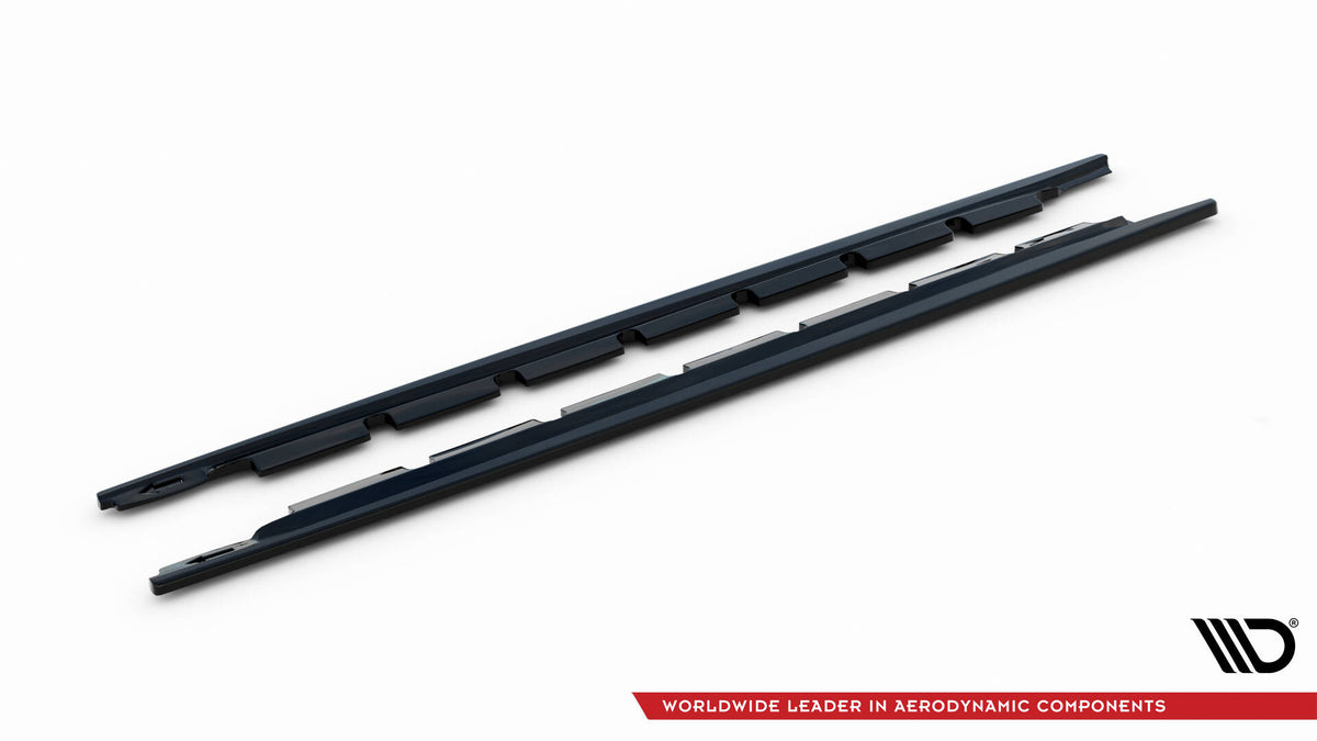 Street+ Seitenschweller Leisten passend für Toyota Yaris Mk3 Facelift schwarz Hochglanz – Ansicht 5
