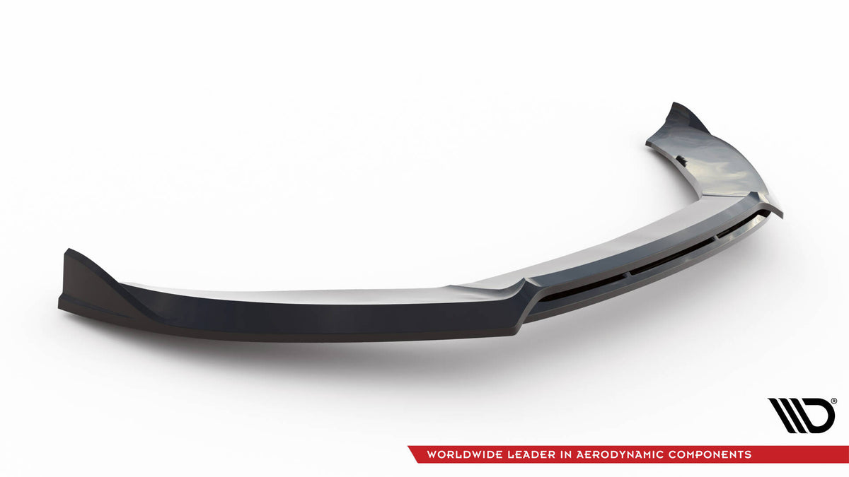 Street+ Spoilerlippe Front Ansatz V.3 passend für Audi S4 / A4 S-Line B8 schwarz Hochglanz – Ansicht 5