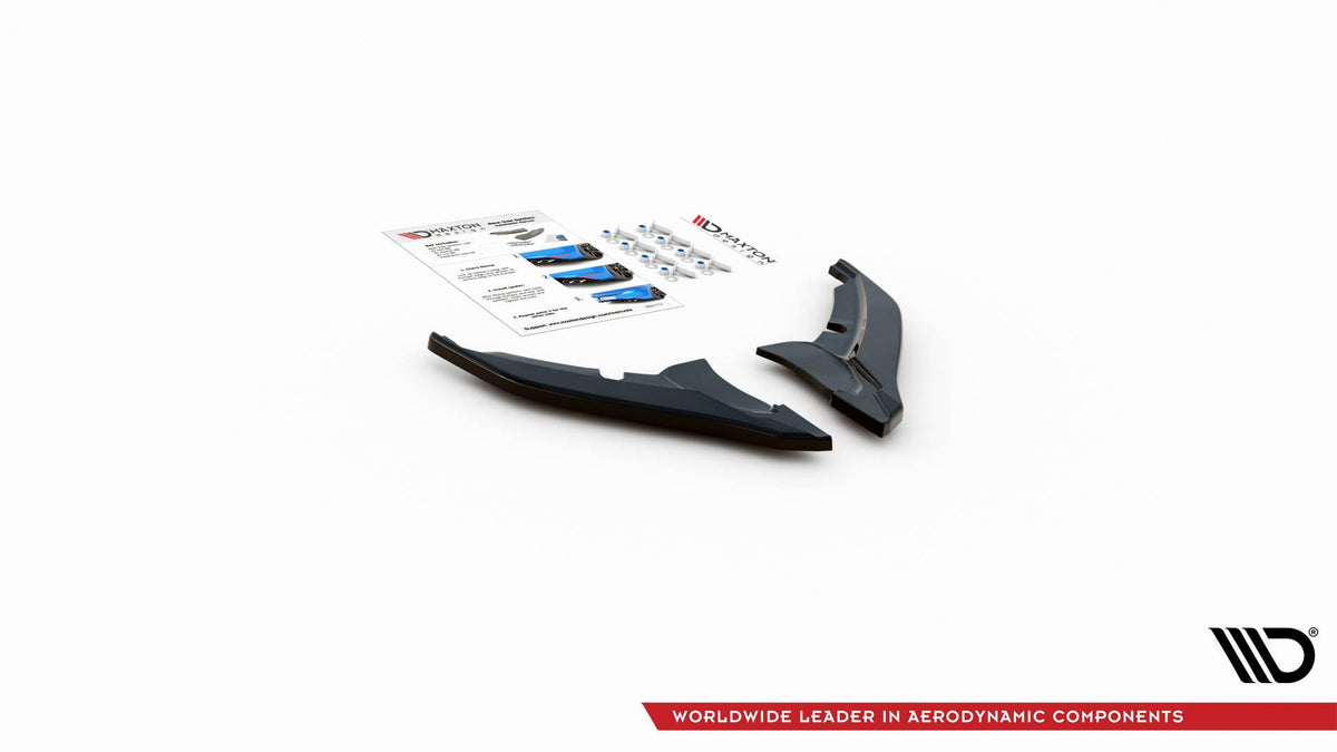 Heck Ansatz Flaps Diffusor passend für Peugeot 308 GT Mk2 Facelift schwarz Hochglanz – Ansicht 6