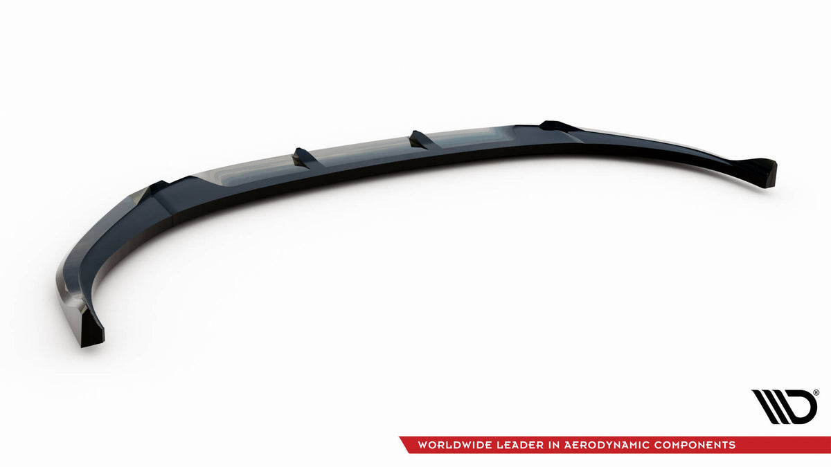 Street+ Spoilerlippe Front Ansatz V.2 passend für Hyundai I30 Mk3 Facelift schwarz Hochglanz – Ansicht 6