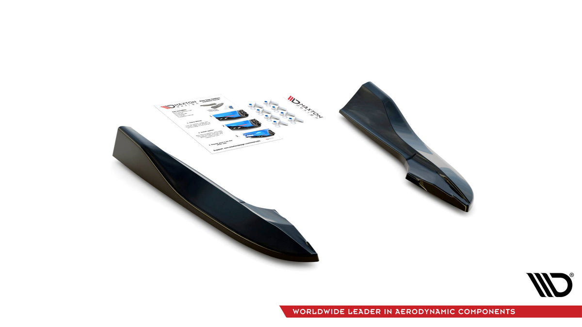 Heck Ansatz Flaps Diffusor passend für Dodge Challenger GT Mk3 Facelift schwarz Hochglanz – Ansicht 5
