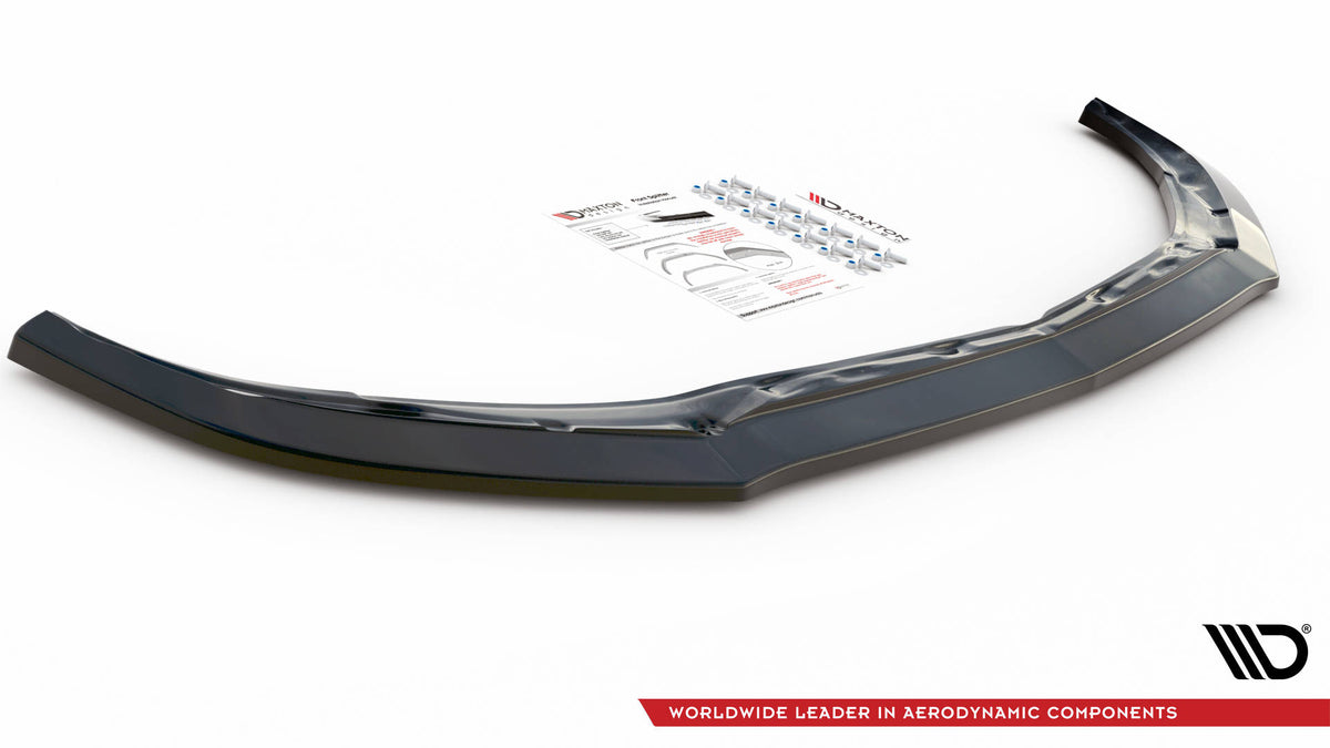 Street+ Spoilerlippe Front Ansatz V.3 passend für Mercedes-AMG C63 Coupe AMG Aero Pack C205 Facelift schwarz Hochglanz – Ansicht 4