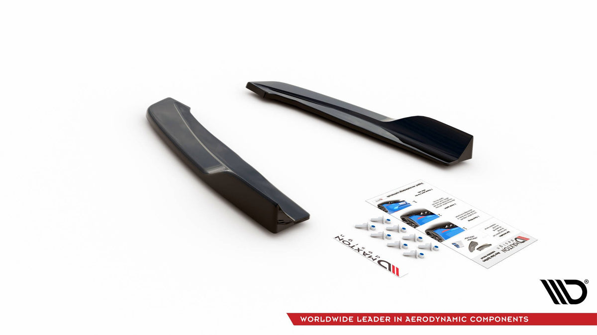 Heck Ansatz Flaps Diffusor V.2 passend für Ford Focus ST-Line Kombi Mk4 schwarz Hochglanz – Ansicht 6