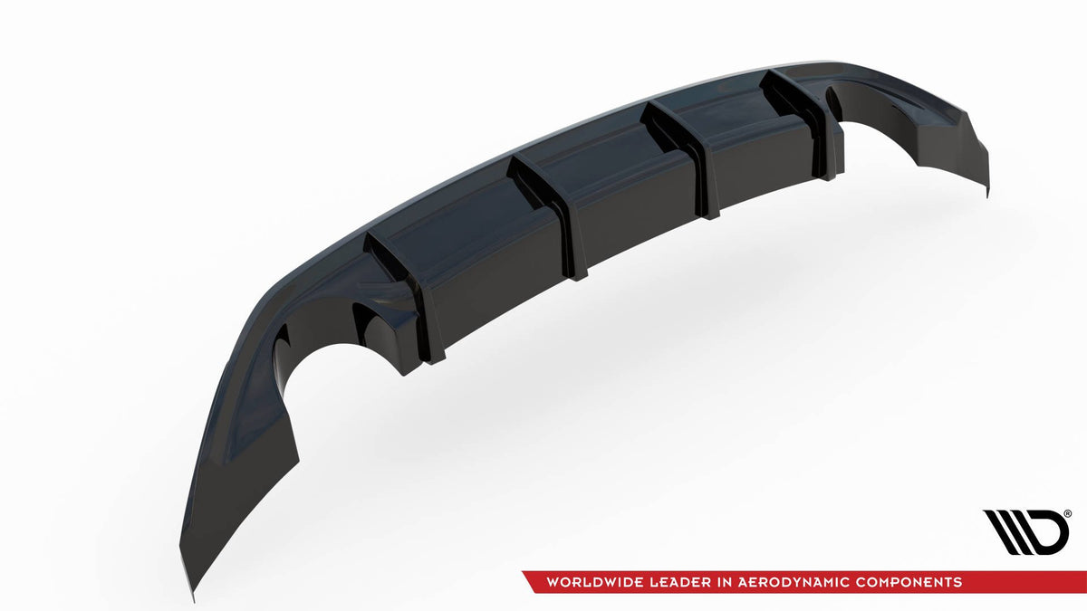Diffusor Heck Ansatz V.3 passend für Hyundai I30 N Mk3 Hatchback schwarz Hochglanz – Ansicht 8
