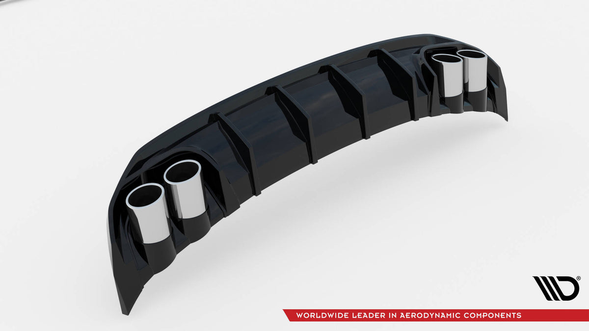 Diffusor Heck Ansatz + Endrohre für Audi A3 S-Line Limousine 8Y – Ansicht 5