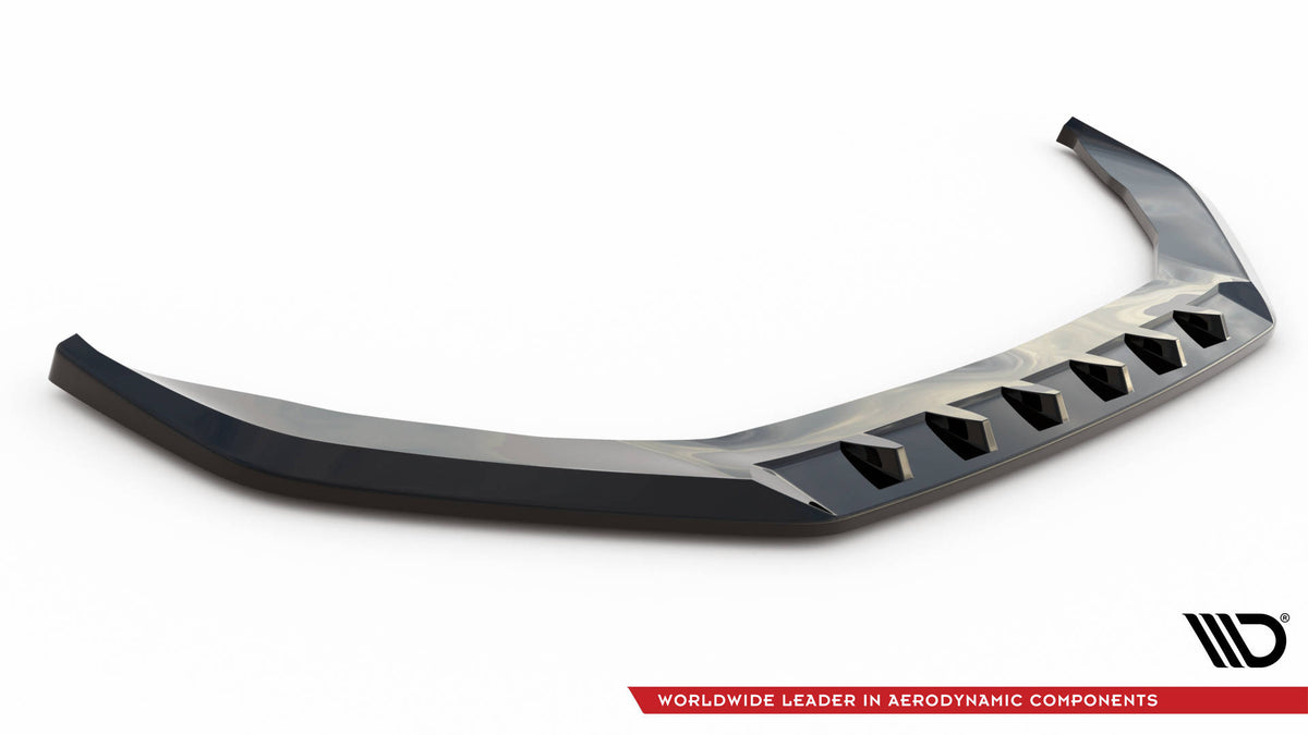 Street+ Spoilerlippe Front Ansatz V.1 passend für Porsche Panamera Turbo S E-Hybrid schwarz Hochglanz – Ansicht 5