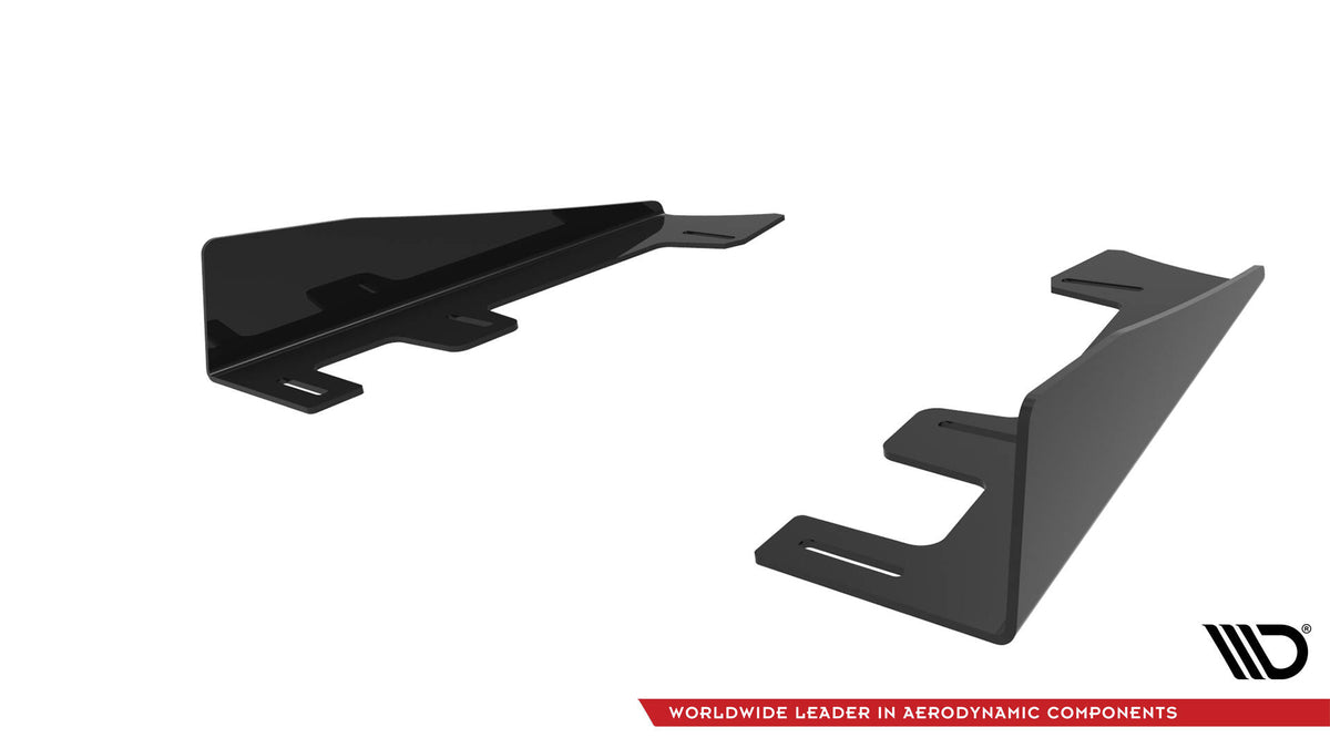 Hintere Seiten Flaps passend für Subaru WRX STI Mk1 schwarz Hochglanz – Ansicht 6