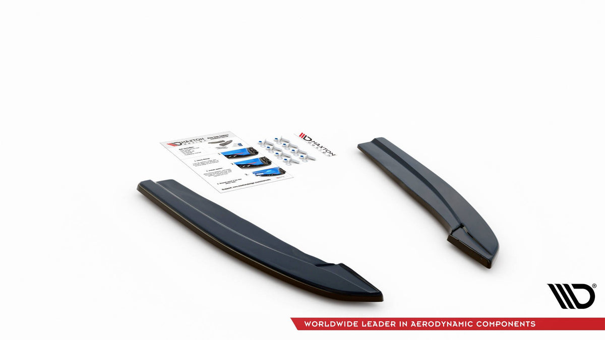 Heck Ansatz Flaps Diffusor V.3 passend für (Für heckansatz v.1)  Ford Focus ST-Line Kombi Mk4 schwarz Hochglanz – Ansicht 5