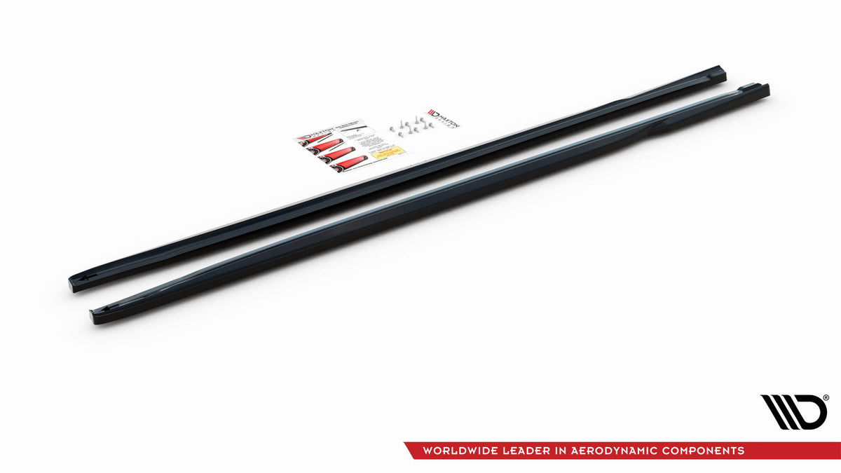 Street+ Seitenschweller Leisten passend für Honda Civic Mk9 schwarz Hochglanz – Ansicht 4