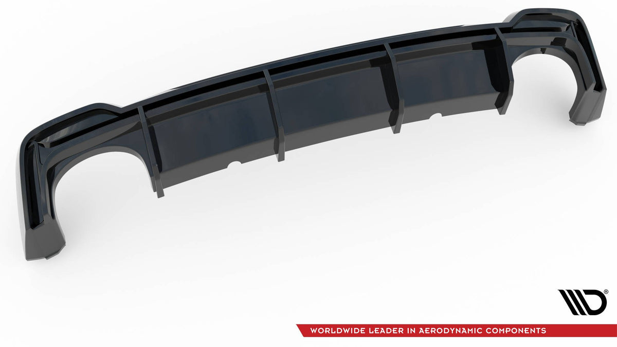Diffusor Heck Ansatz passend für Audi RS6 C8 / C8 Facelift schwarz Hochglanz – Ansicht 6