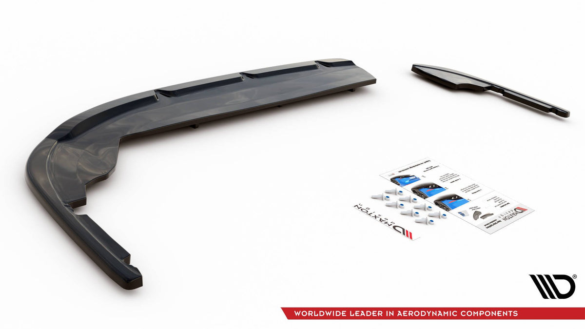 Street+ Mittlerer Diffusor RACE passend für Peugeot 508 Diesel Mk2 schwarz Hochglanz – Ansicht 4