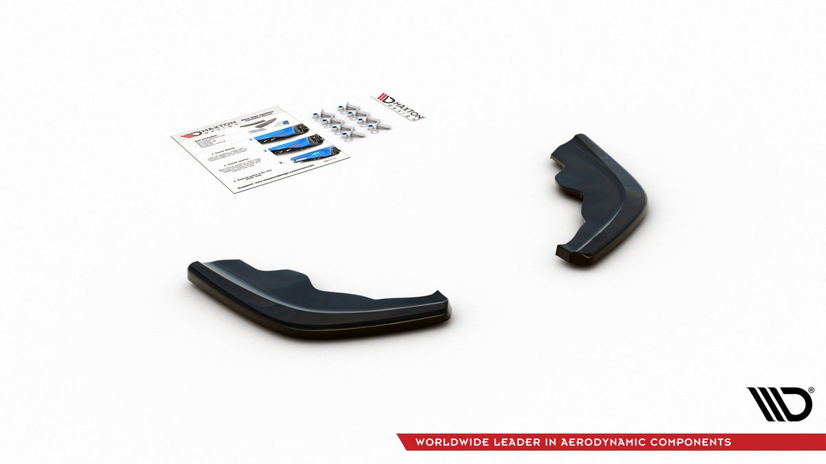 Heck Ansatz Flaps Diffusor V.1 passend für BMW 1er F40 M-Paket schwarz Hochglanz – Ansicht 2