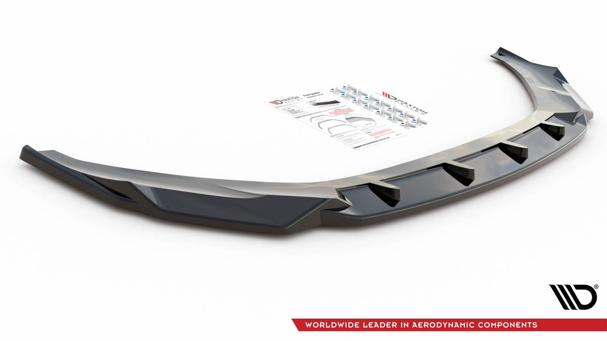 Street+ Spoilerlippe Front Ansatz V.2 passend für Audi A7 C8 schwarz Hochglanz – Ansicht 4
