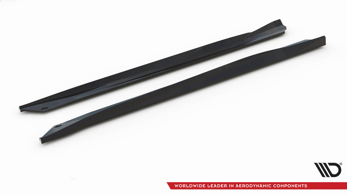 Street+ Seitenschweller Leisten V.2 passend für Chevrolet Camaro SS Mk6 Facelift schwarz Hochglanz – Ansicht 5