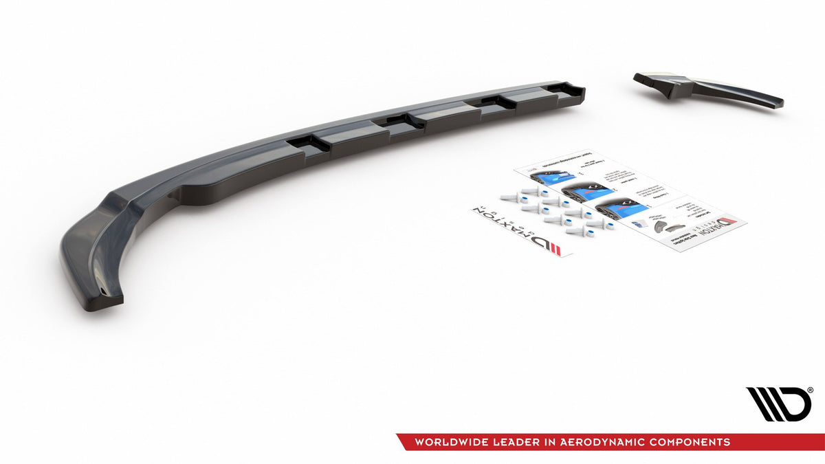 Heck Ansatz Flaps Diffusor V.2 passend für VW Polo GTI / R-line Mk6 schwarz Hochglanz – Ansicht 6