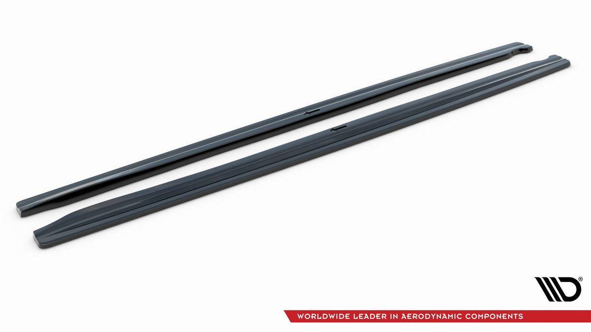 Street+ Seitenschweller Leisten passend für Audi RS4 B9 / B9 Facelift  schwarz Hochglanz – Ansicht 5
