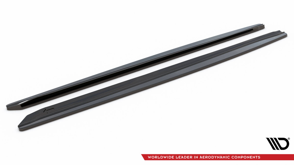 Street+ Seitenschweller Leisten passend für Skoda Superb Liftback / Combi Mk3 schwarz Hochglanz – Ansicht 5