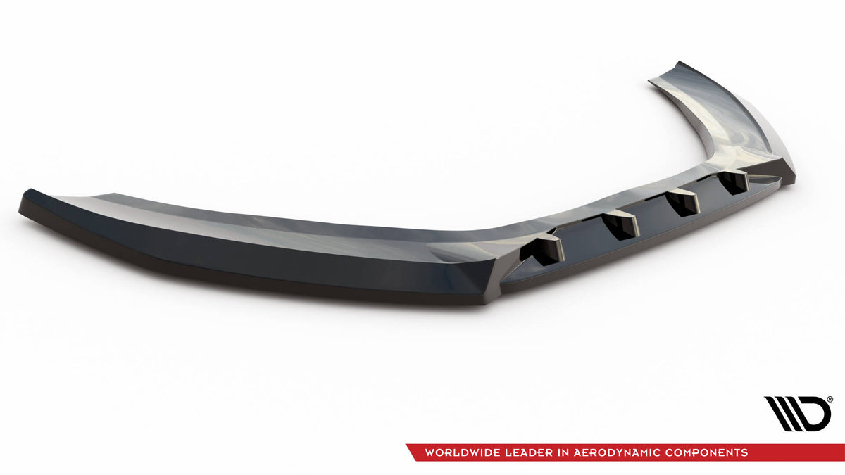 Street+ Spoilerlippe Front Ansatz V.2 passend für Audi A6 C7 schwarz Hochglanz – Ansicht 5