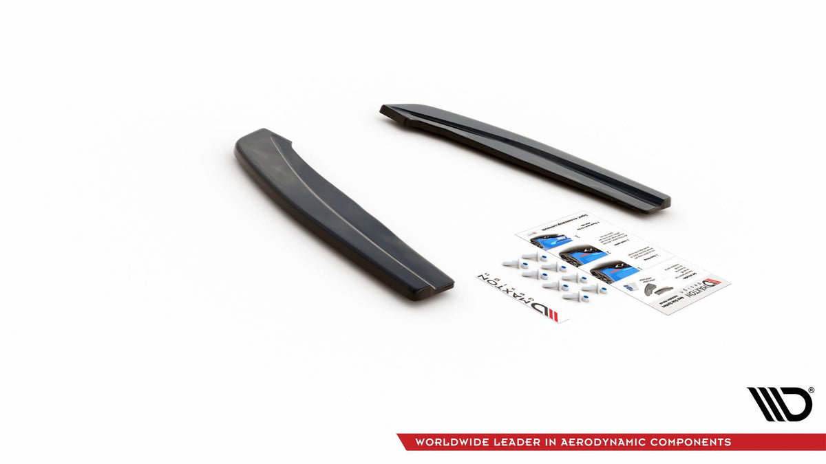 Heck Ansatz Flaps Diffusor V.1 passend für Ford Focus ST-Line Kombi Mk4 schwarz Hochglanz – Ansicht 5