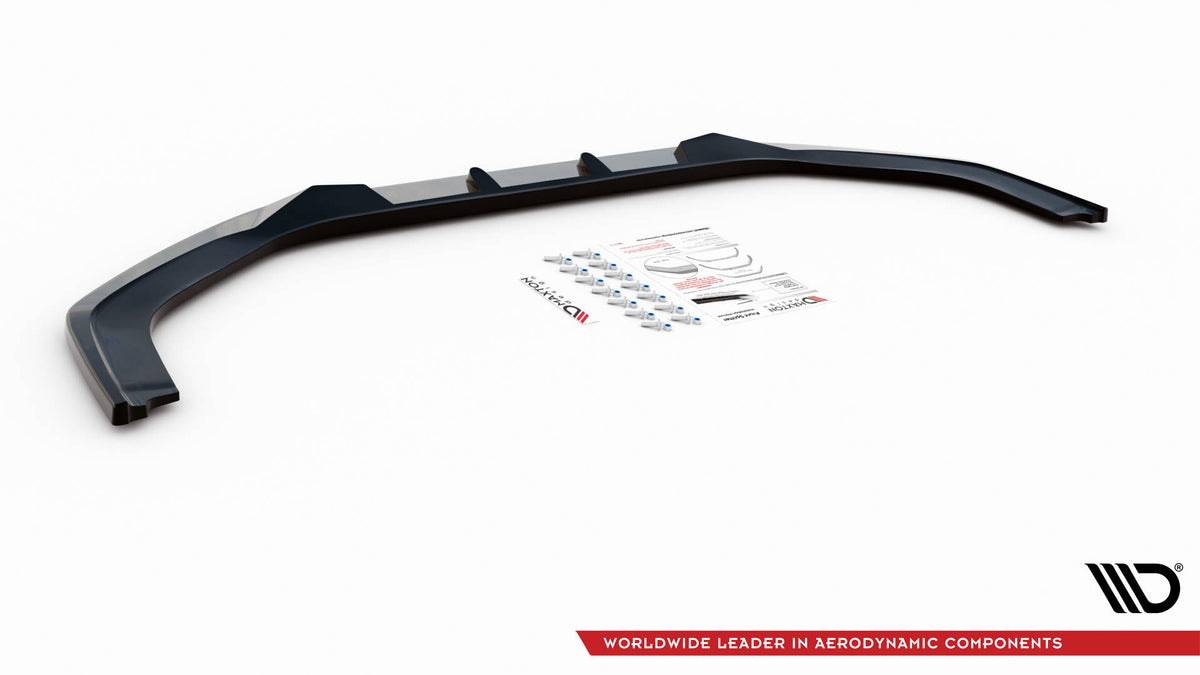 Street+ Spoilerlippe Front Ansatz V.2 passend für Honda Civic Mk9 schwarz Hochglanz – Ansicht 5