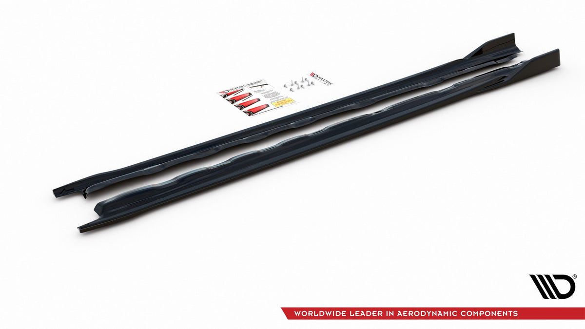 Street+ Seitenschweller Leisten V.2 passend für VW Golf Hatchback Mk8 schwarz Hochglanz – Ansicht 7