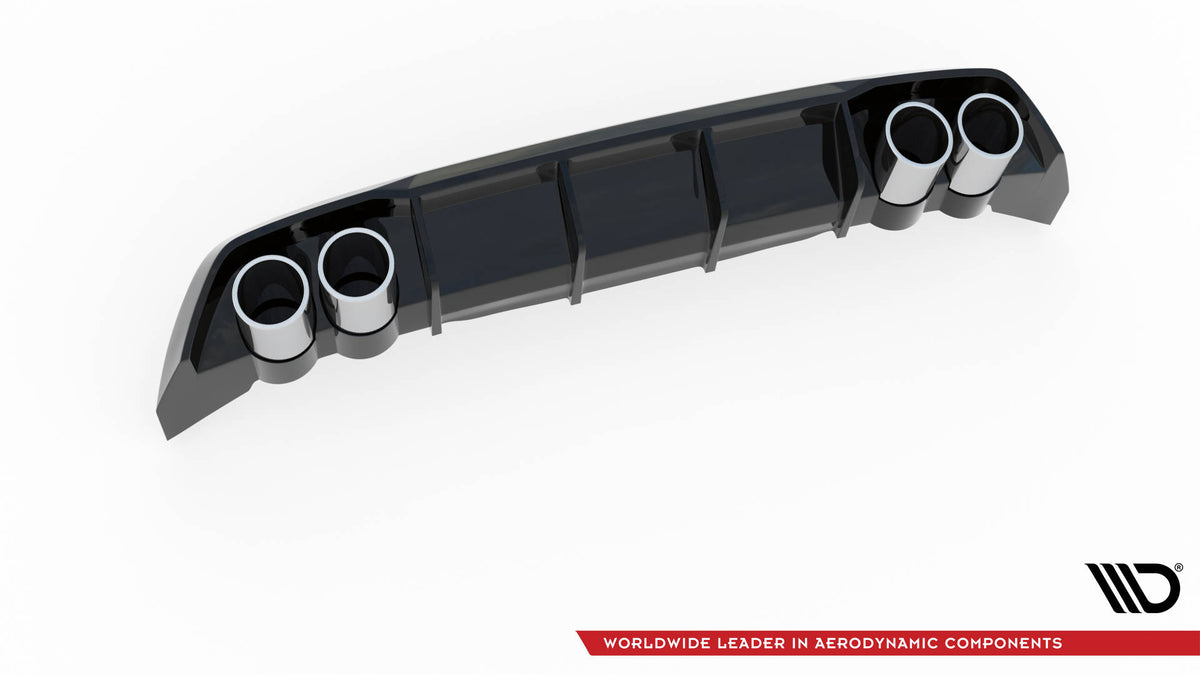 Diffusor Heck Ansatz + Endrohre für Seat Leon FR Hatchback Mk4 – Ansicht 6