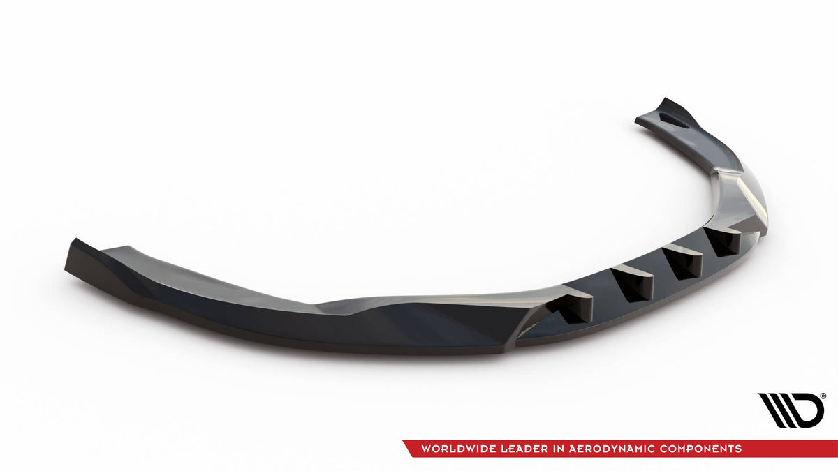 Street+ Spoilerlippe Front Ansatz passend für Audi A8 D4 Facelift schwarz Hochglanz – Ansicht 5