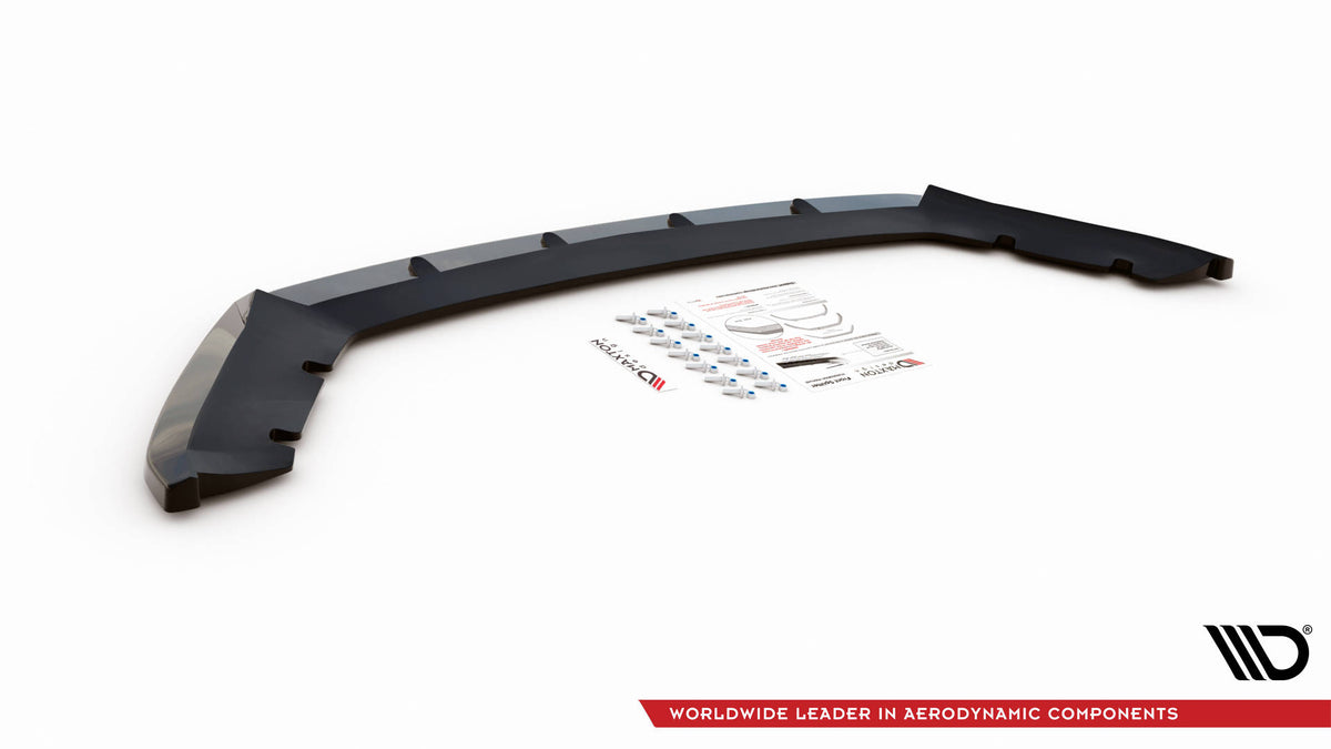 Street+ Spoilerlippe Front Ansatz V.1 passend für Seat Leon Mk3 schwarz Hochglanz – Ansicht 5