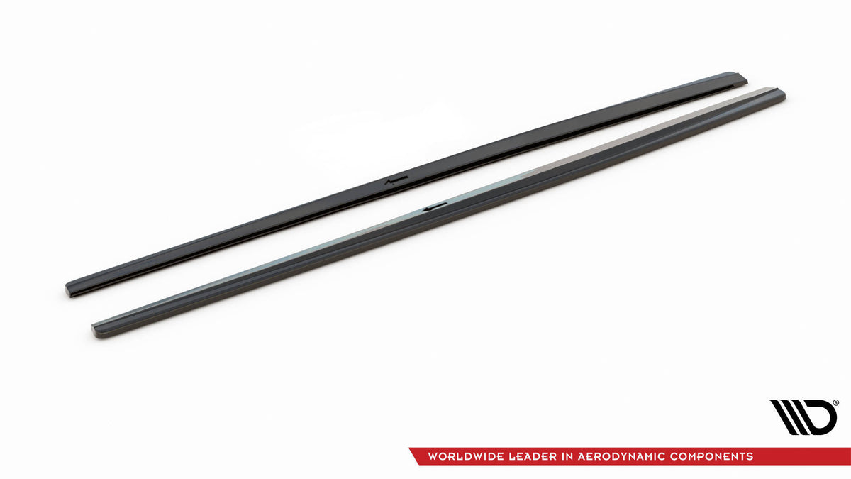 Street+ Seitenschweller Leisten passend für V.1 passend für Audi S3 / A3 S-Line 8V / 8V FL Limousine schwarz Hochglanz – Ansicht 4