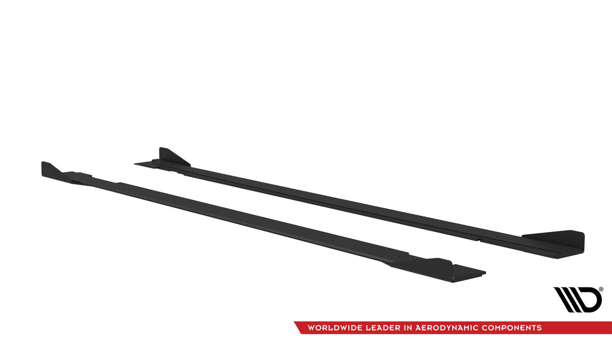 Street Pro Street+ Seitenschweller Leisten + Flaps passend für Kia Stinger GT / GT-Line / Standard Mk1 schwarz Hochglanz – Ansicht 7