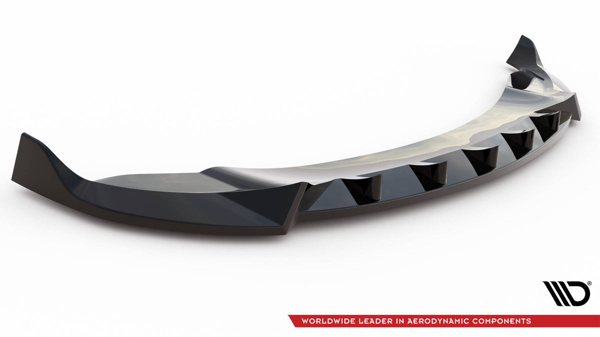 Street+ Spoilerlippe Front Ansatz V.1 passend für Tesla Model Y schwarz Hochglanz – Ansicht 5