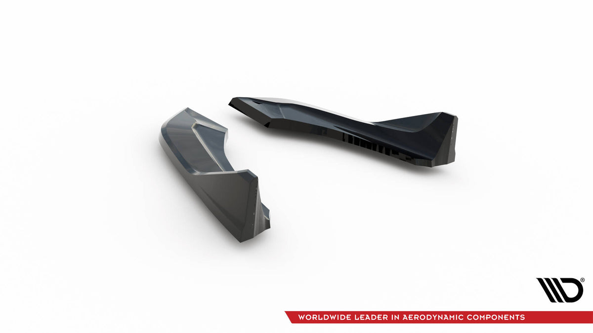 Heck Ansatz Flaps Diffusor passend für (Für heckansatz V.3) BMW 1er M-Paket / M140i F20 Facelift  schwarz Hochglanz – Ansicht 6
