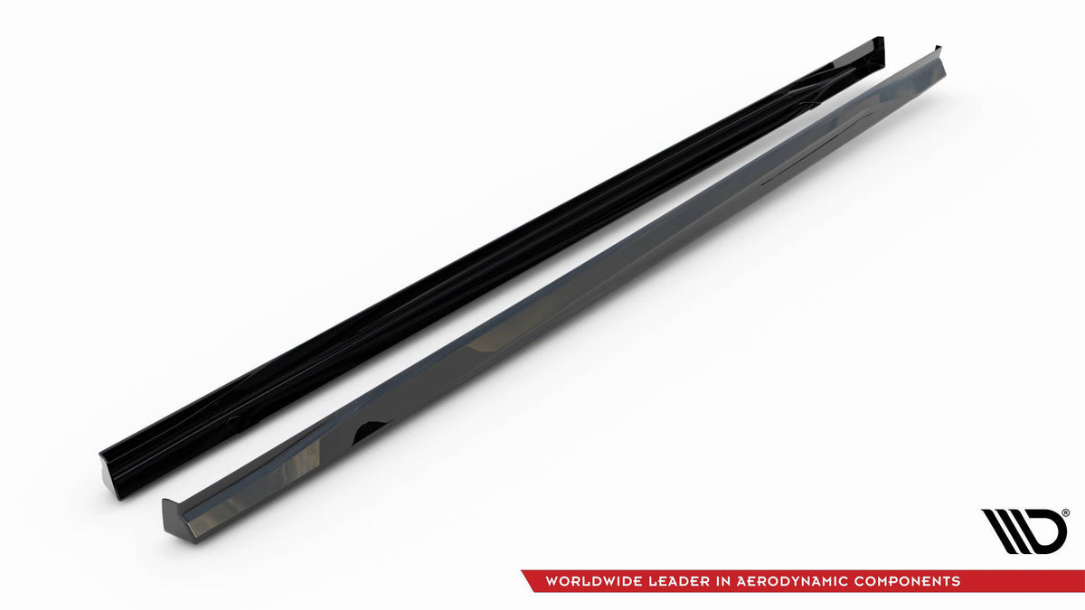 Street+ Seitenschweller Leisten passend für V.3 passend für VW Golf GTI / GTE / GTI Clubsport / GTD / R-Line Mk8 schwarz Hochglanz – Ansicht 9