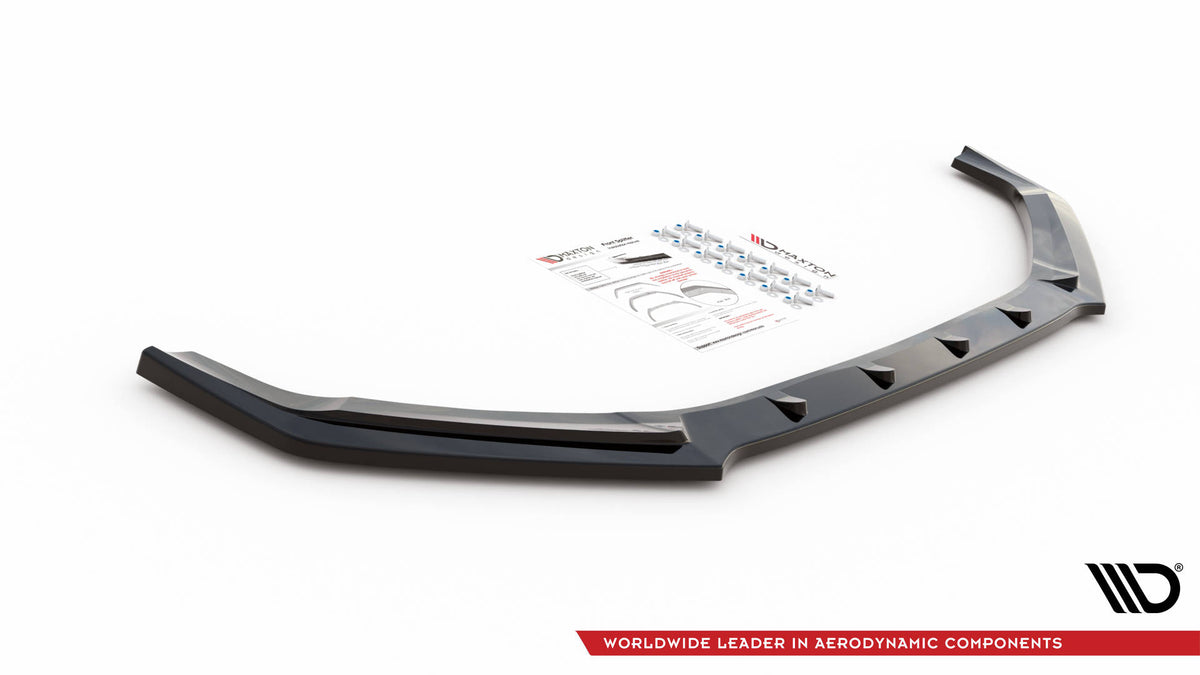 Street+ Spoilerlippe Front Ansatz V.1 passend für Hyundai I20 N Mk3 schwarz Hochglanz – Ansicht 5