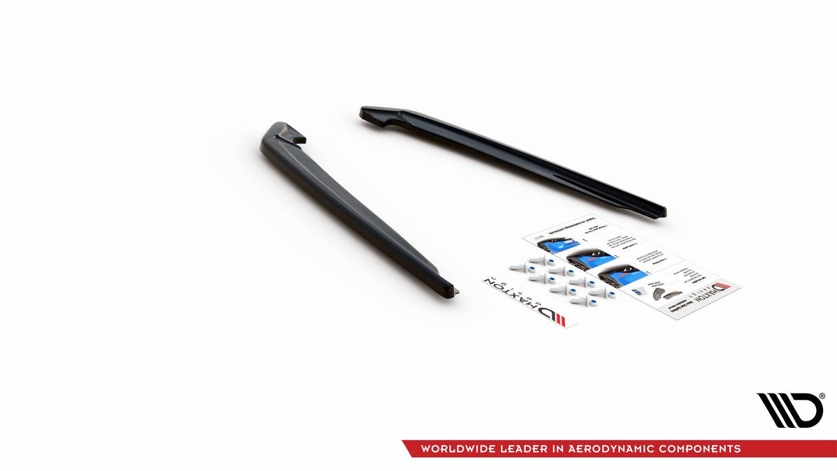 Heck Ansatz Flaps Diffusor passend für BMW 5er G30 Facelift M-Paket schwarz Hochglanz – Ansicht 5