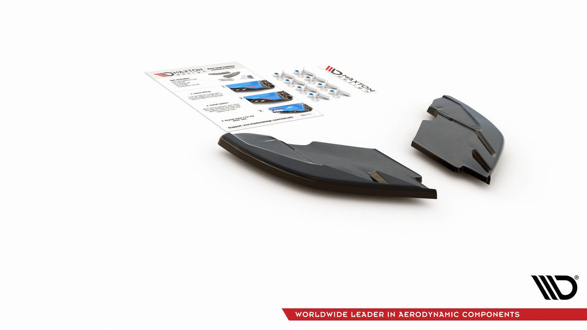 Heck Ansatz Flaps Diffusor passend für SEAT Leon Mk3 FR Facelift schwarz Hochglanz – Ansicht 9