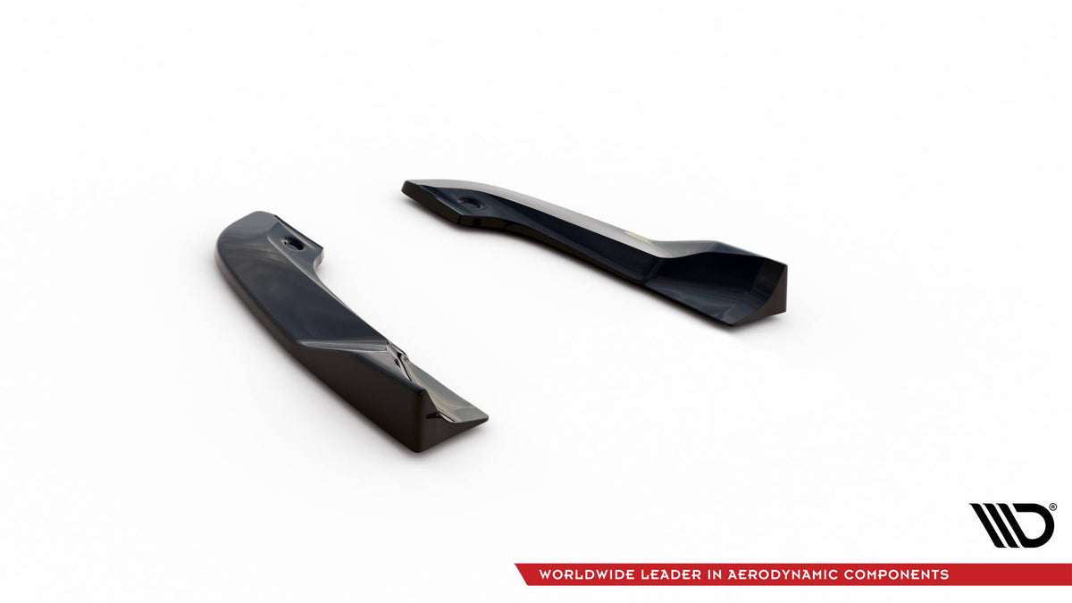 Heck Ansatz Flaps Diffusor passend für Dodge Challenger SRT Hellcat Widebody Mk3 schwarz Hochglanz – Ansicht 6