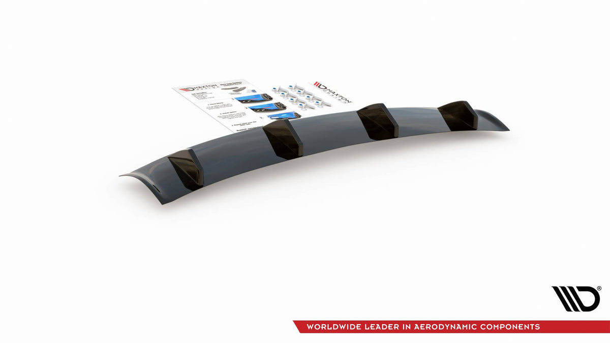 Diffusor Heck Ansatz passend für Porsche Panamera Turbo 970 Facelift schwarz Hochglanz – Ansicht 6