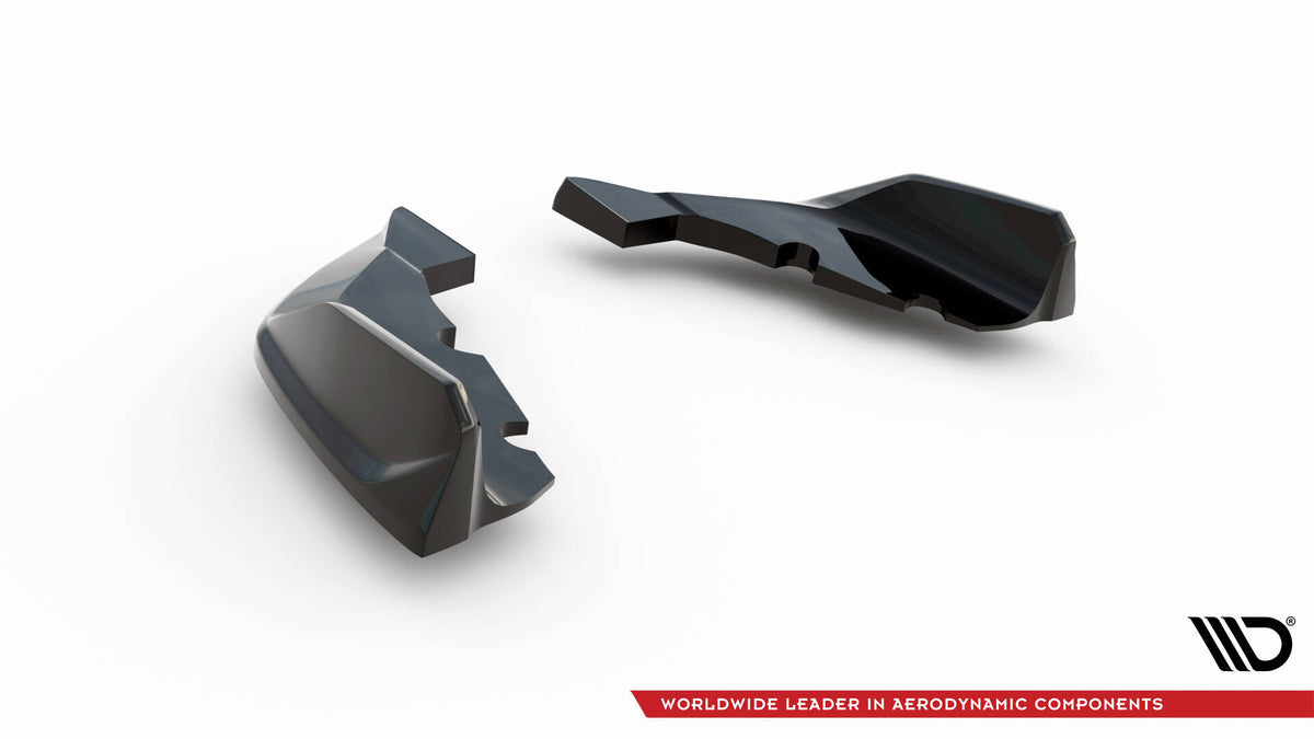 Heck Ansatz Flaps Diffusor V.8 passend für (Für heckansatz v.1) BMW 1er M-Paket /  M135i / 128ti F40 schwarz Hochglanz – Ansicht 6